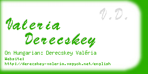 valeria derecskey business card
